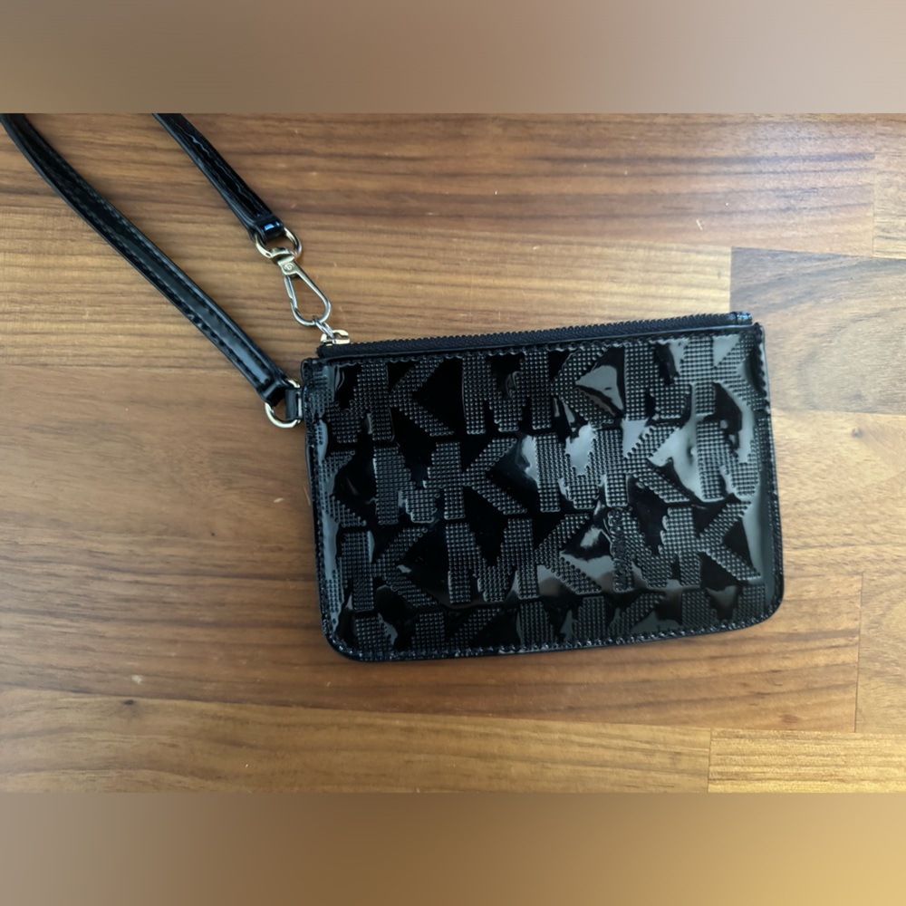 Michael Kors Patent Leather Logomania Wristlet